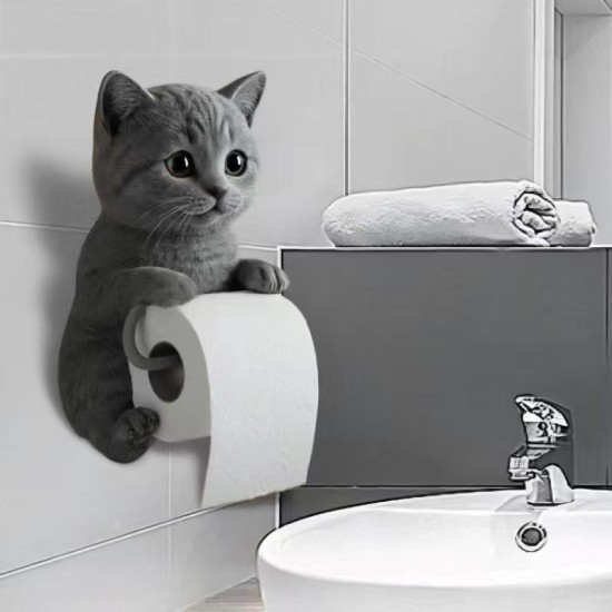 Kedi Tasarımlı Tuvalet Kağıtlığı