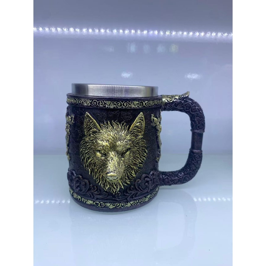 Kurt işlemeli Çelik Kupa